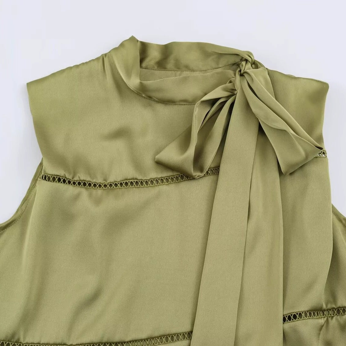 Women Green Sleeveless Blouse