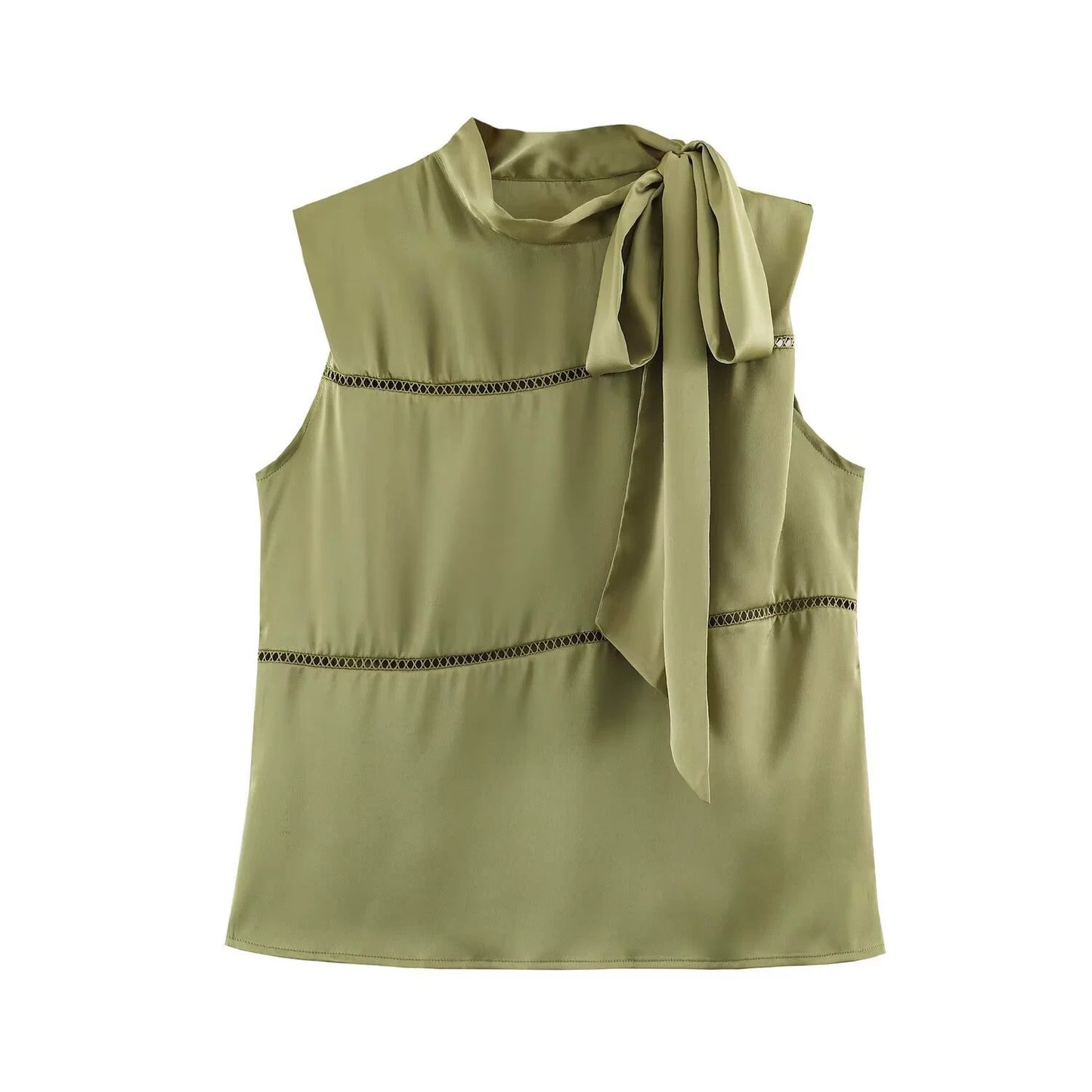 Women Green Sleeveless Blouse